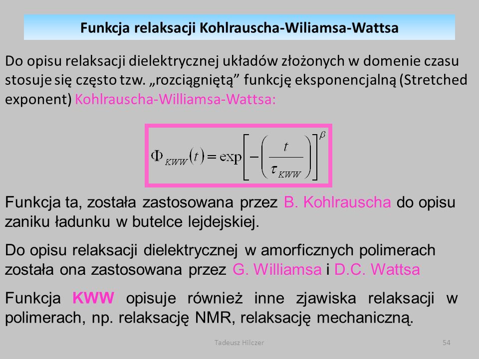 Funkcja relaksacji Kohlrauscha-Wiliamsa-Wattsa