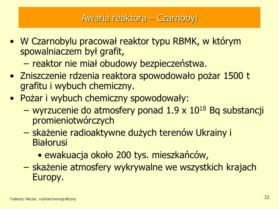 Awaria reaktora – Czarnobyl