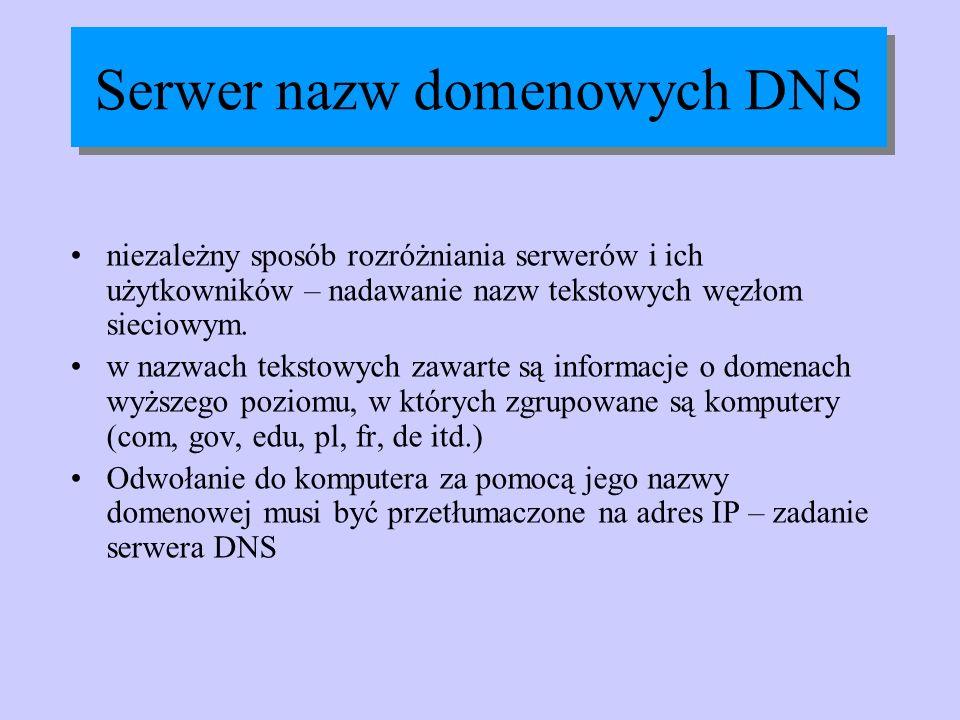 Serwer nazw domenowych DNS