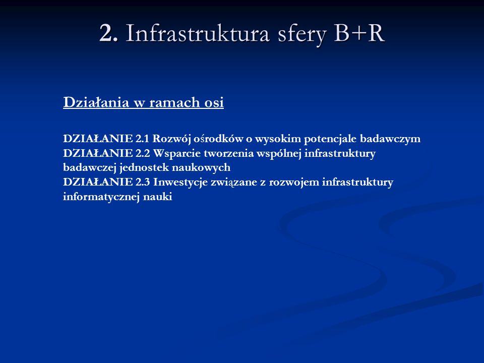 2. Infrastruktura sfery B+R