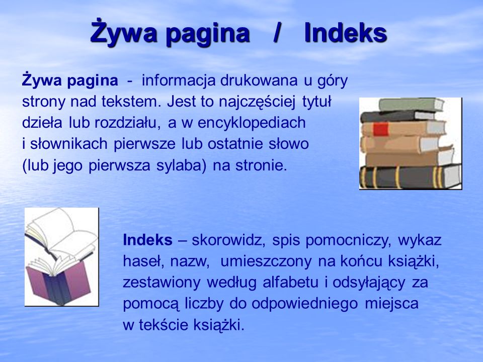 Żywa pagina / Indeks