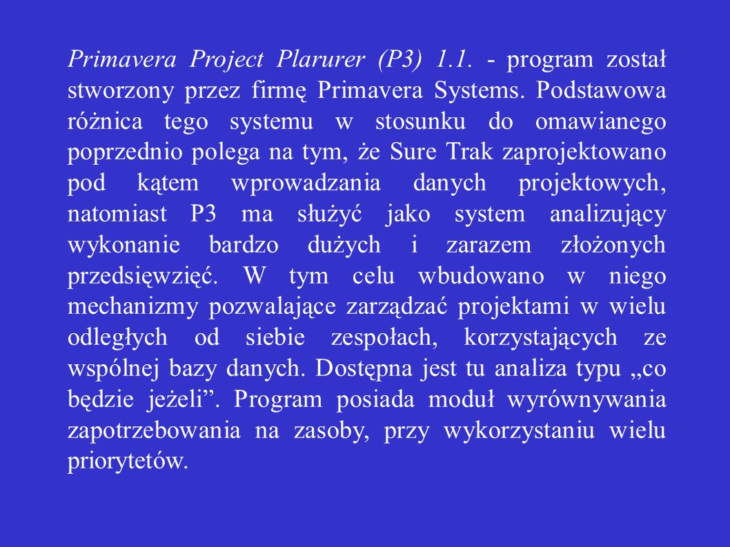 Primavera Project Plarurer (P3) 1. 1