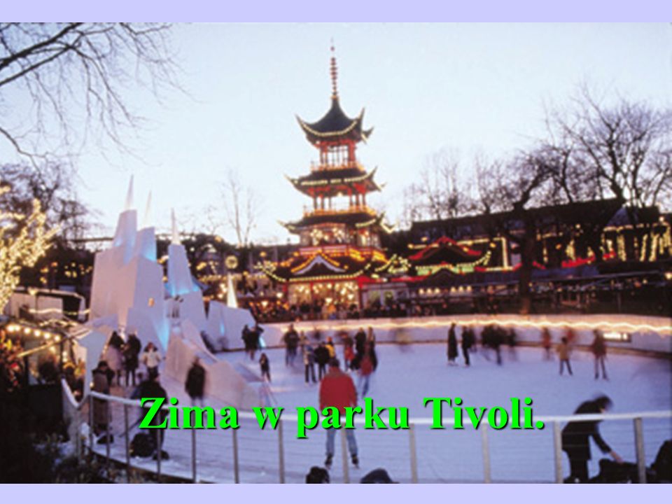 Zima w parku Tivoli.