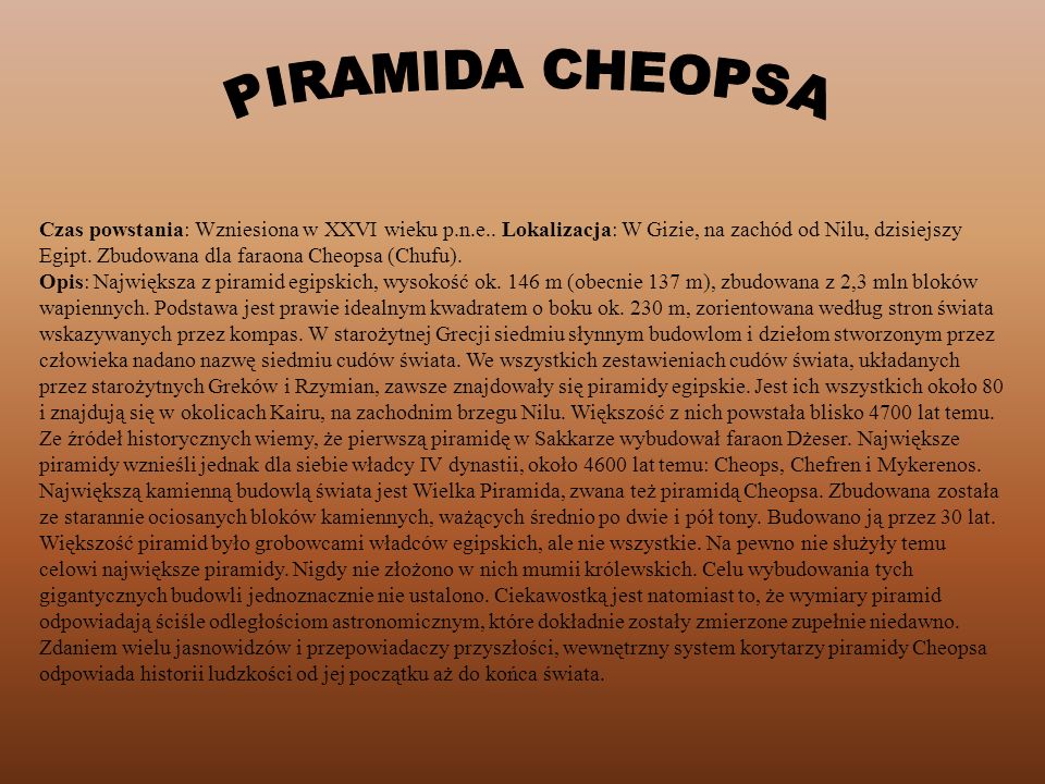 PIRAMIDA CHEOPSA