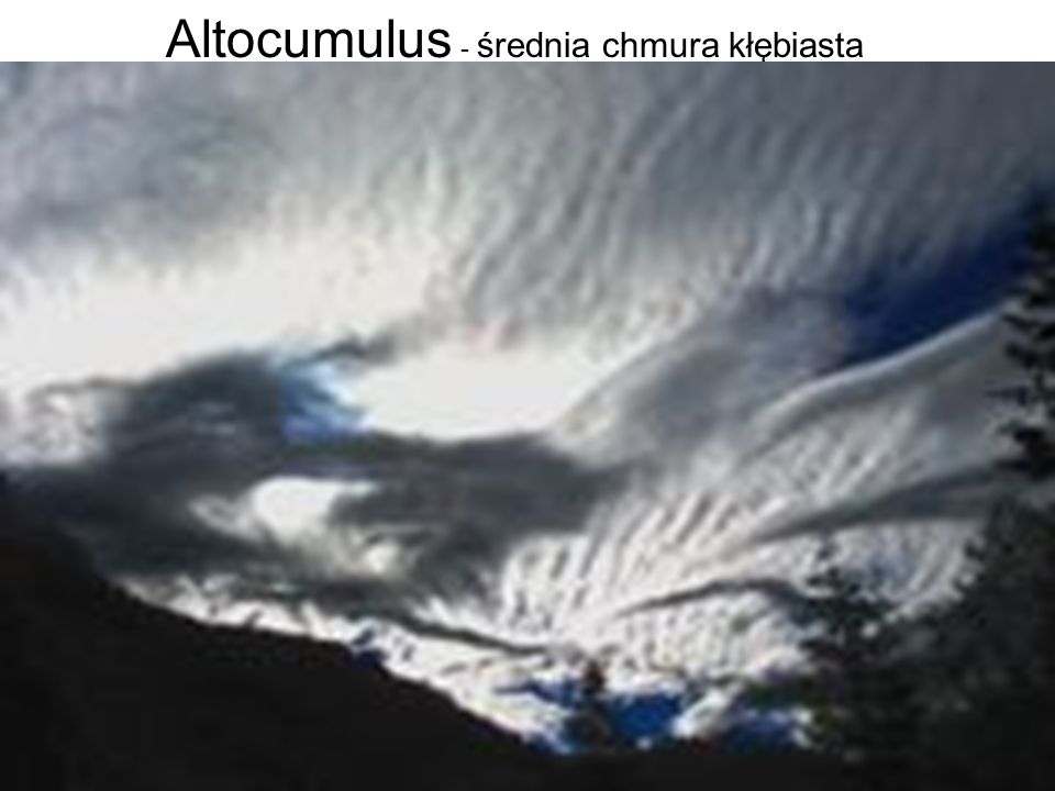 Altocumulus - średnia chmura kłębiasta