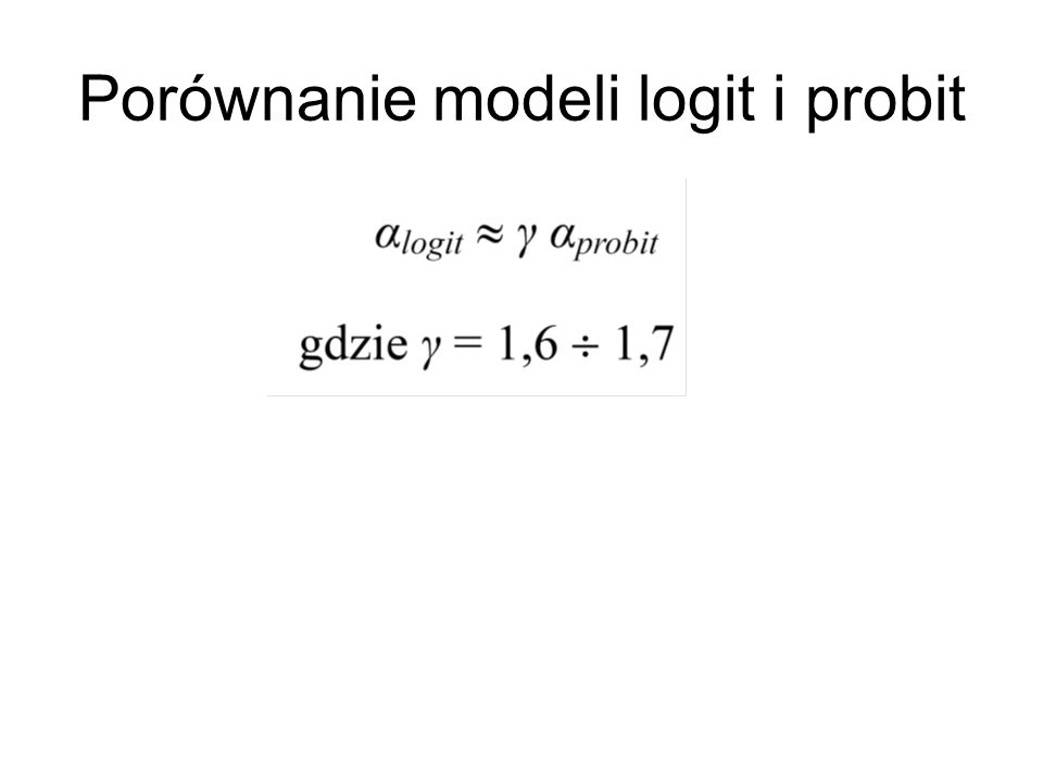 Porównanie modeli logit i probit