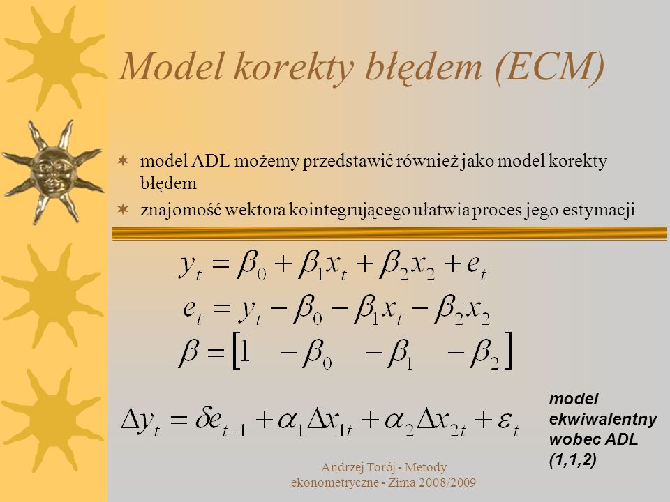Model korekty błędem (ECM)