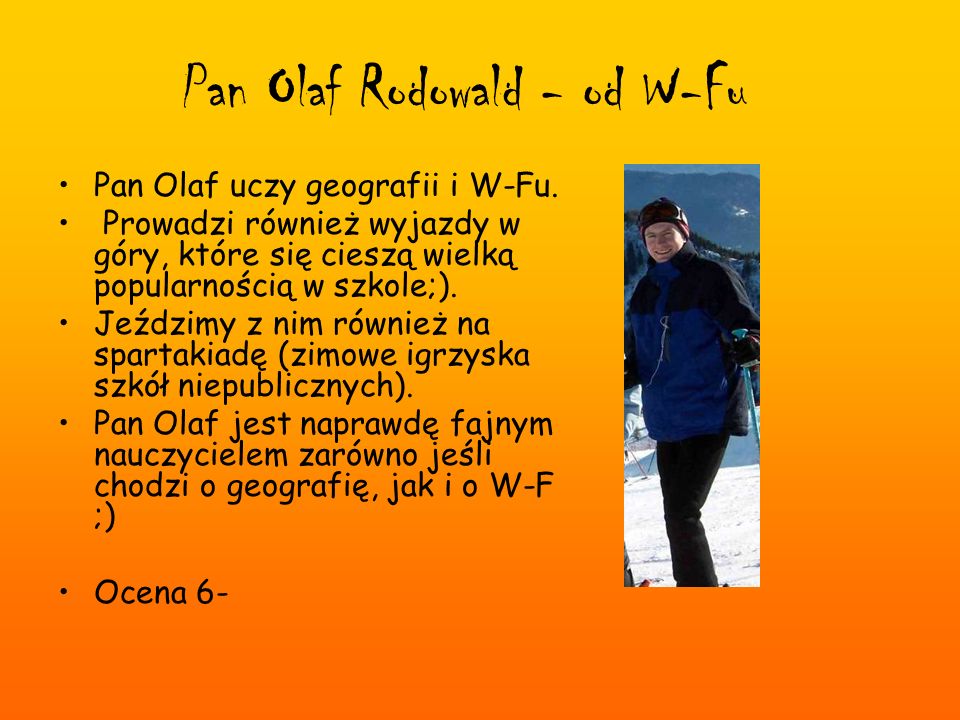 Pan Olaf Rodowald - od W-Fu
