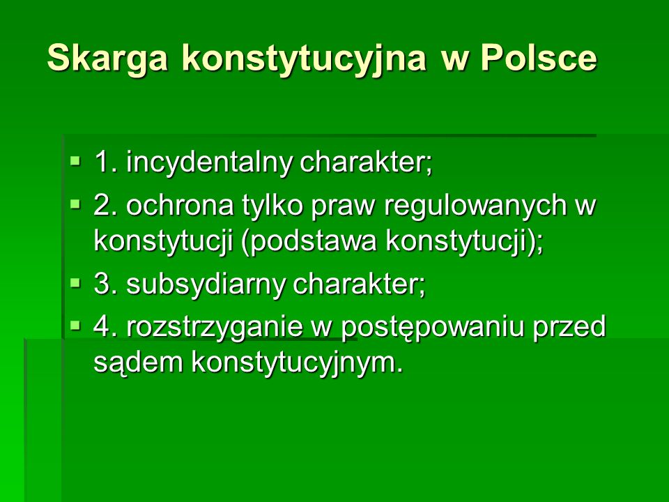 Skarga konstytucyjna w Polsce