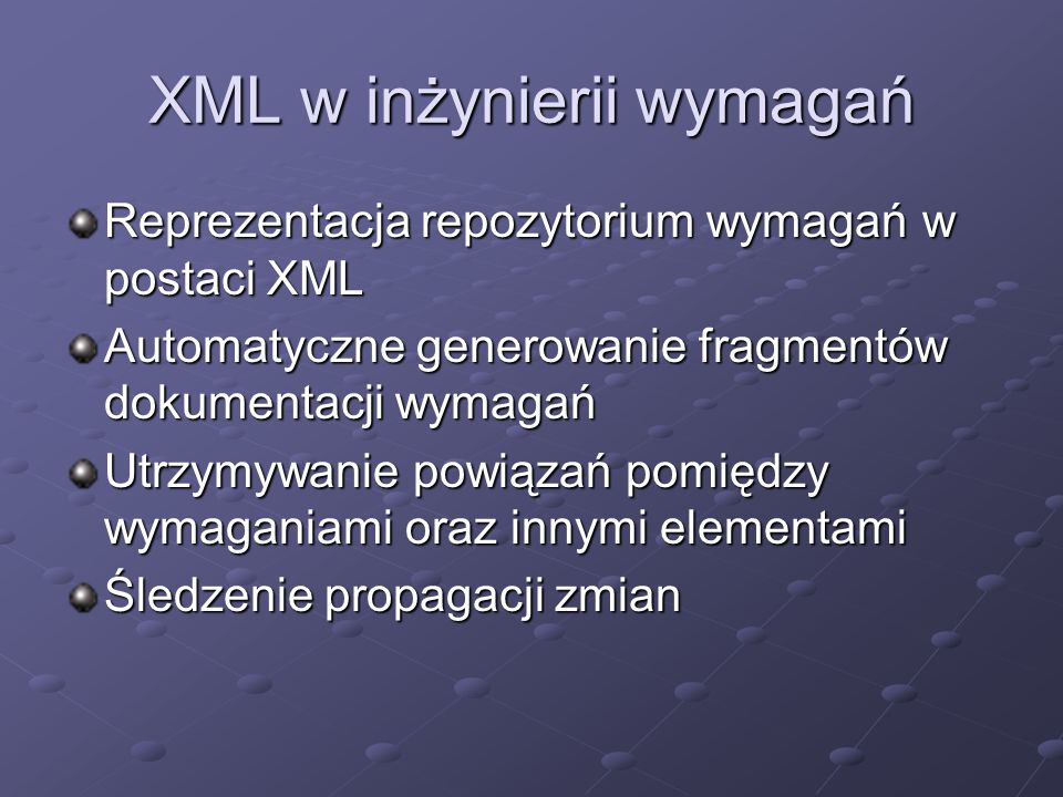 XML w inżynierii wymagań