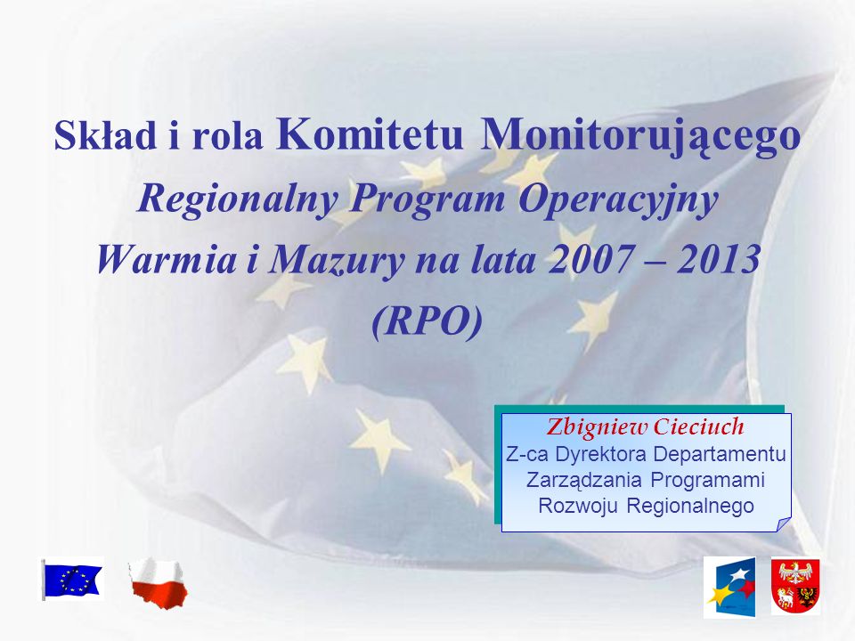 Skład i rola Komitetu Monitorującego Regionalny Program Operacyjny
