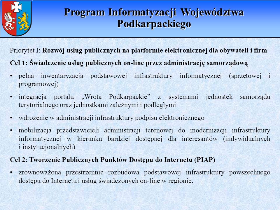 Program Informatyzacji Województwa Podkarpackiego