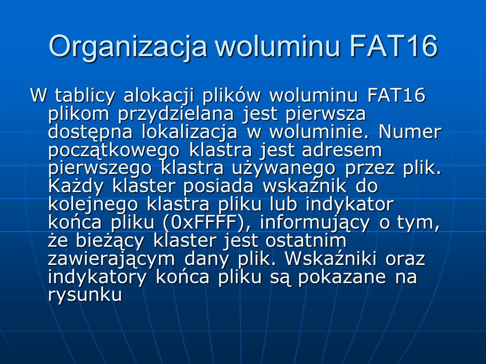 Organizacja woluminu FAT16