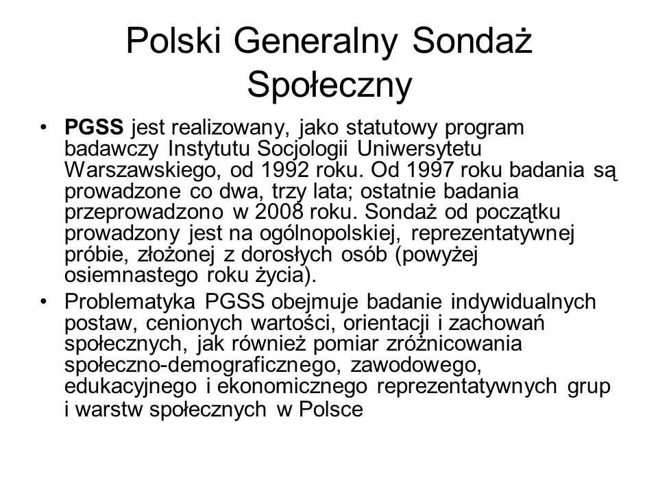 Polski Generalny Sondaż Społeczny