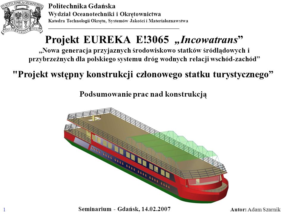 Projekt EUREKA E!3065 „Incowatrans