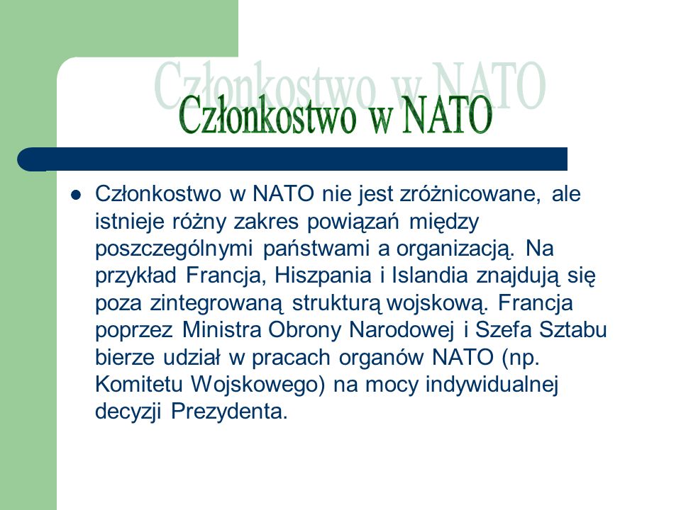 Członkostwo w NATO