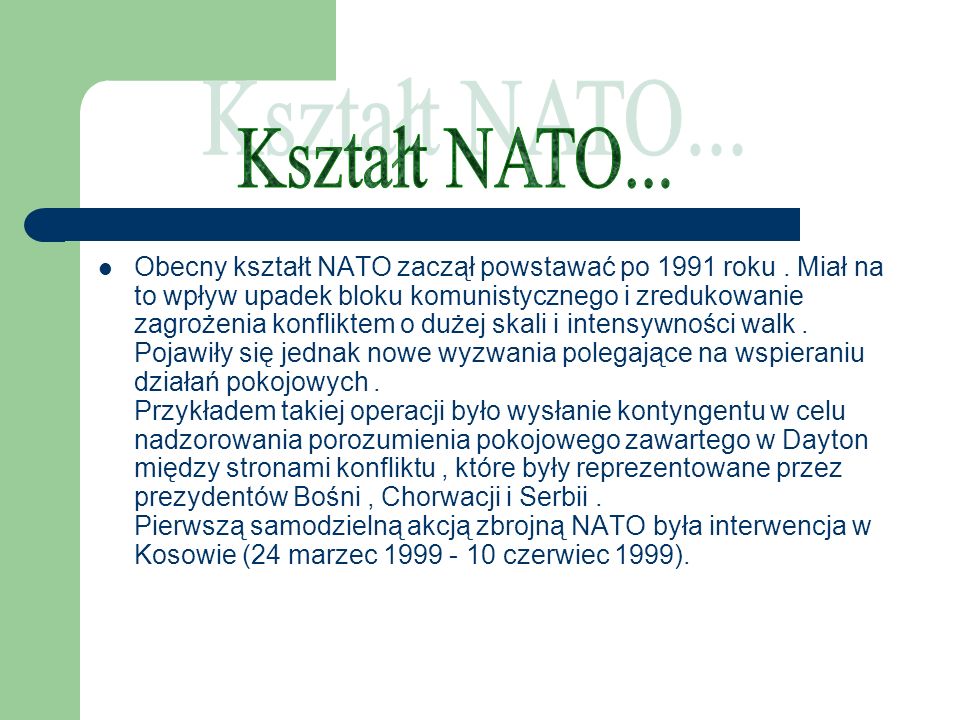 Kształt NATO...