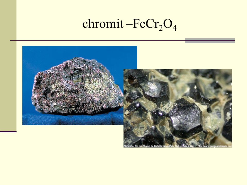 chromit –FeCr2O4