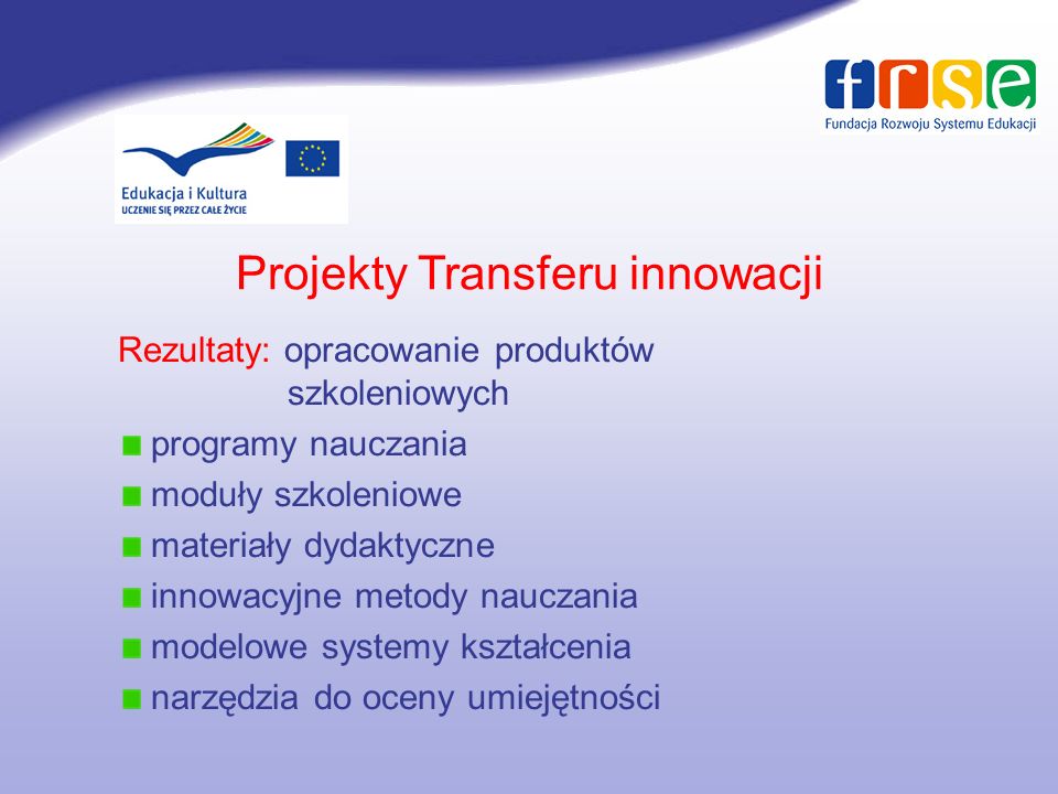 Projekty Transferu innowacji