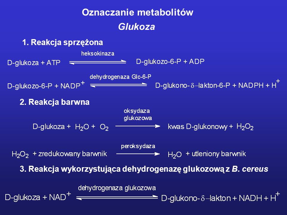 Oznaczanie metabolitów
