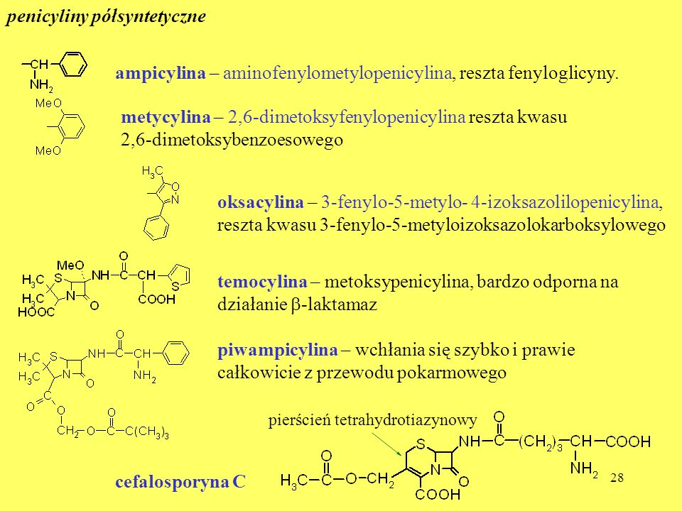 penicyliny półsyntetyczne