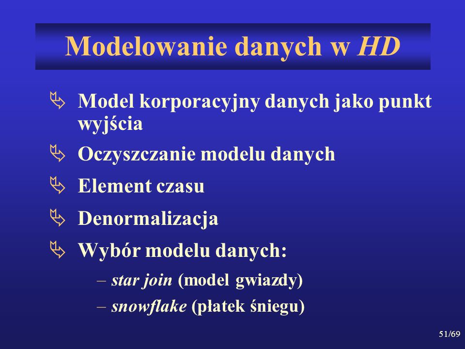 Modelowanie danych w HD