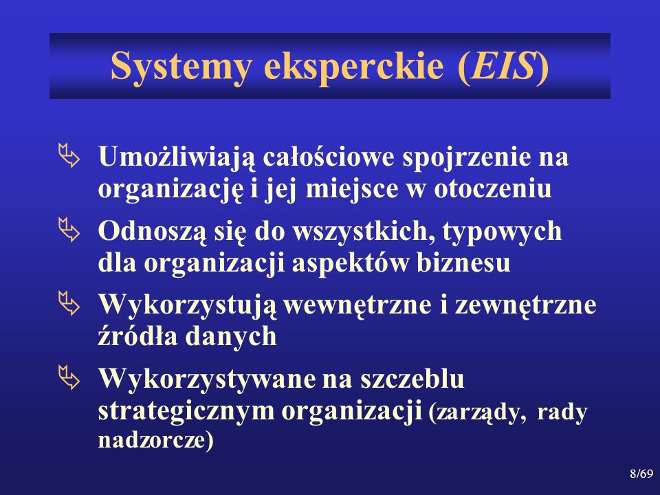 Systemy eksperckie (EIS)
