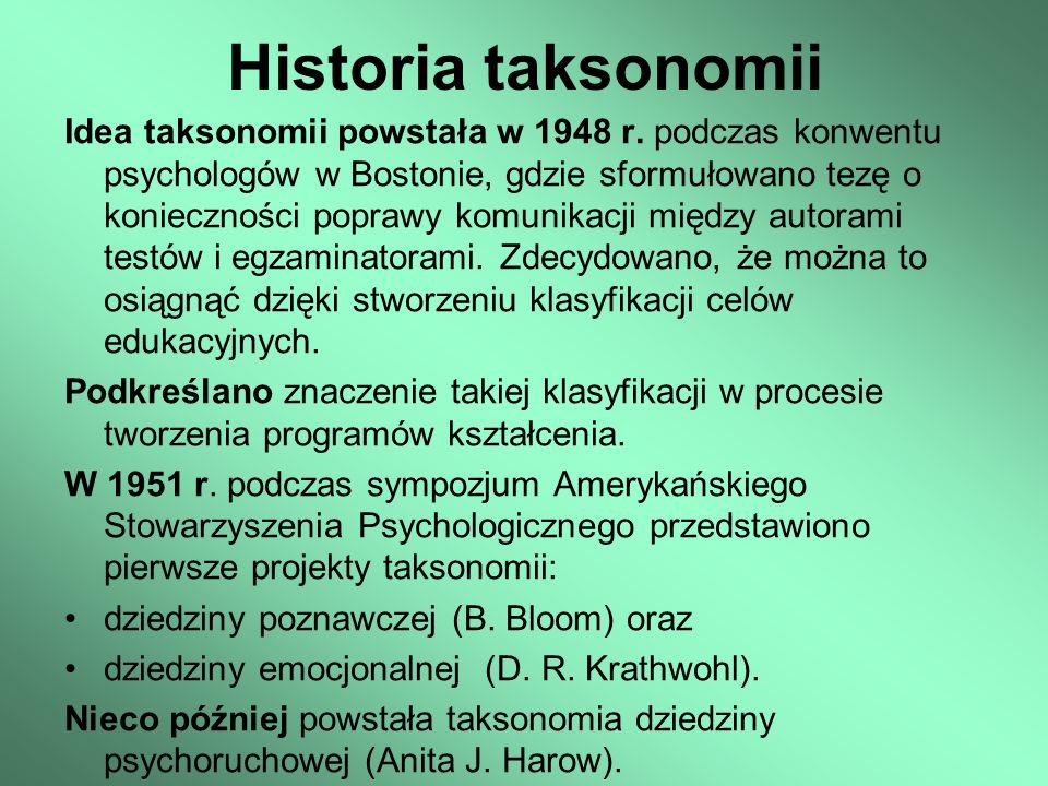 Historia taksonomii