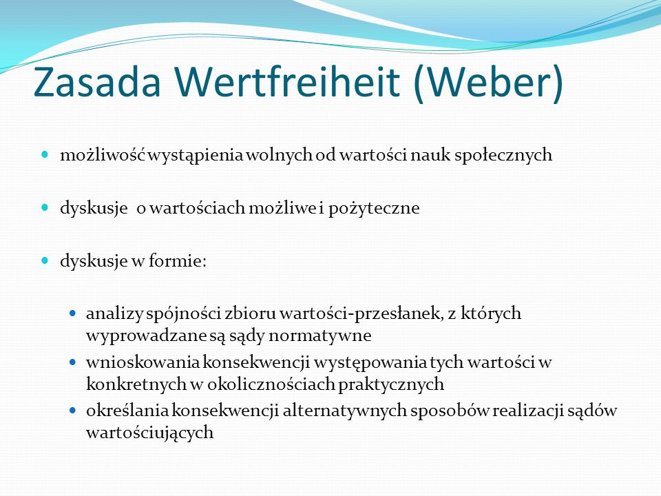 Zasada Wertfreiheit (Weber)