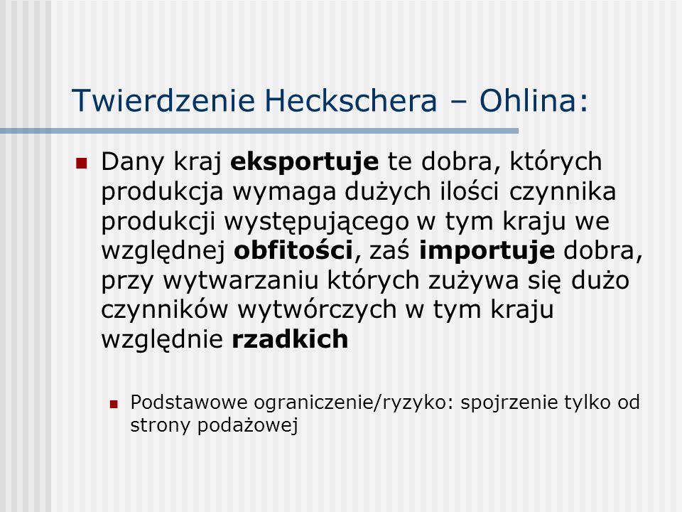 Twierdzenie Heckschera – Ohlina: