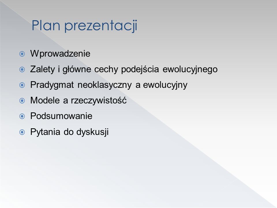 Plan prezentacji Wprowadzenie