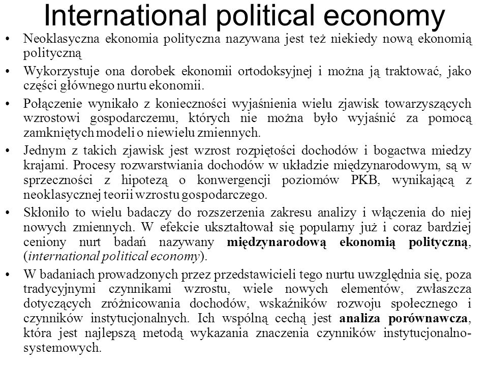 International political economy