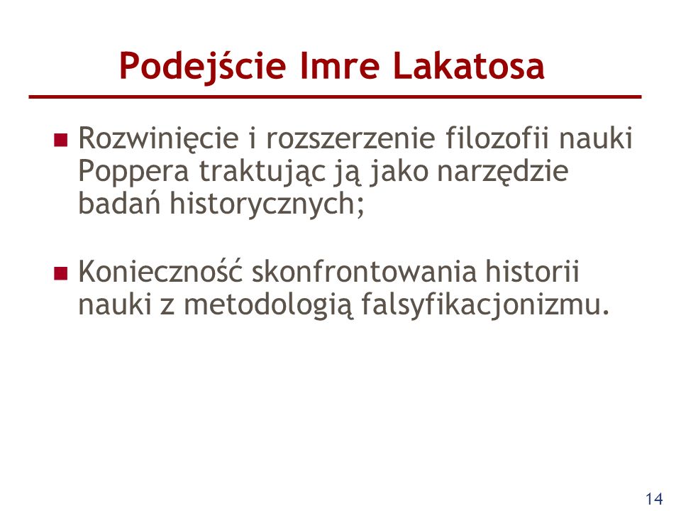 Podejście Imre Lakatosa