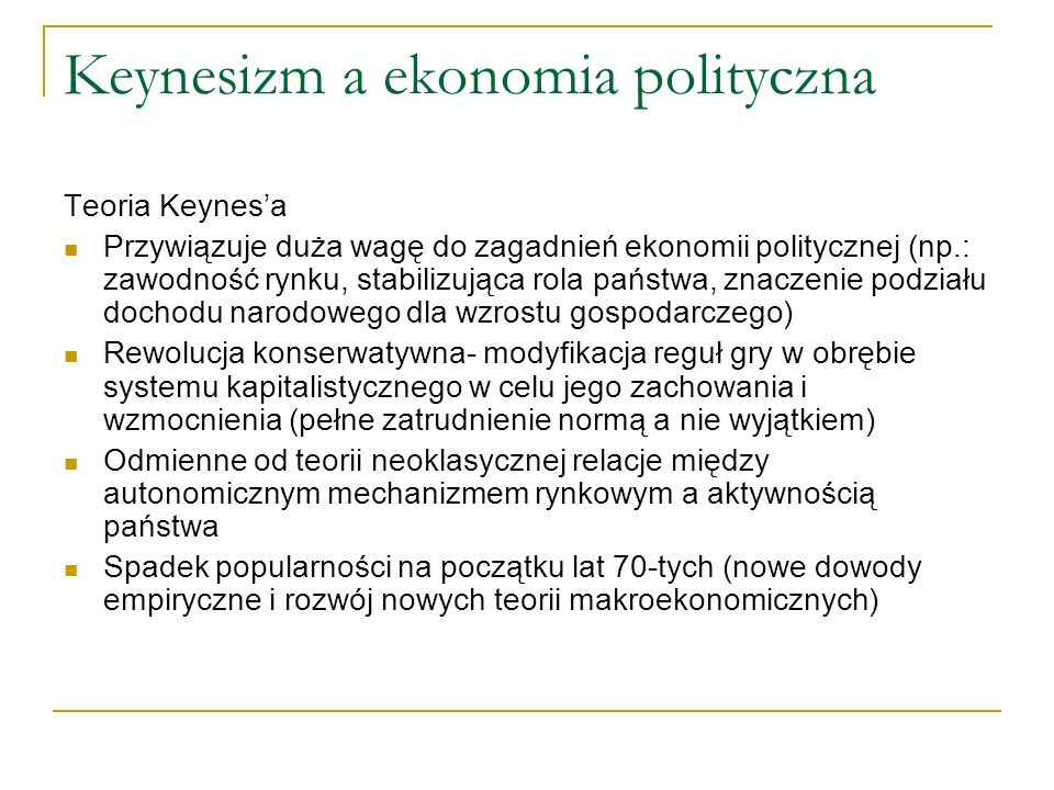 Keynesizm a ekonomia polityczna