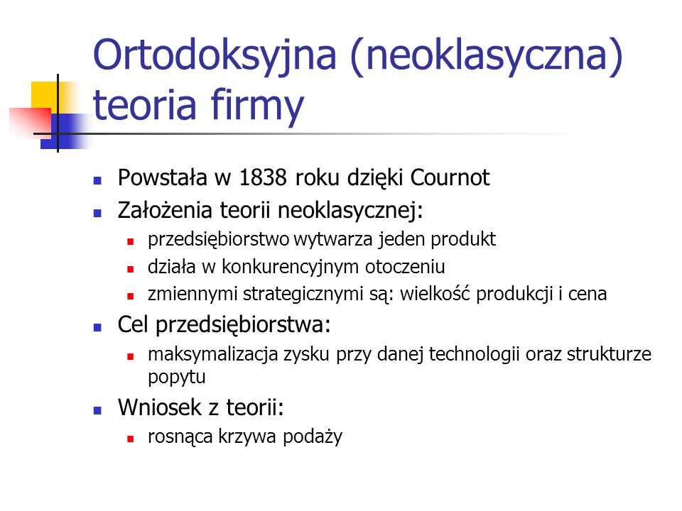 Teoria Firmy Opracowane Na Podstawie Tekstu: - Ppt Pobierz