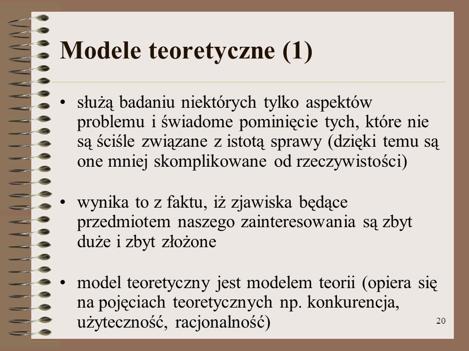 Modele teoretyczne (1)