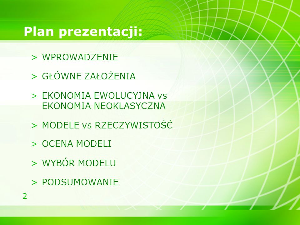 EKONOMIA EWOLUCYJNA W POSZUKIWANIU ALTERNATYWNEGO WYJAŚNIENIA ...