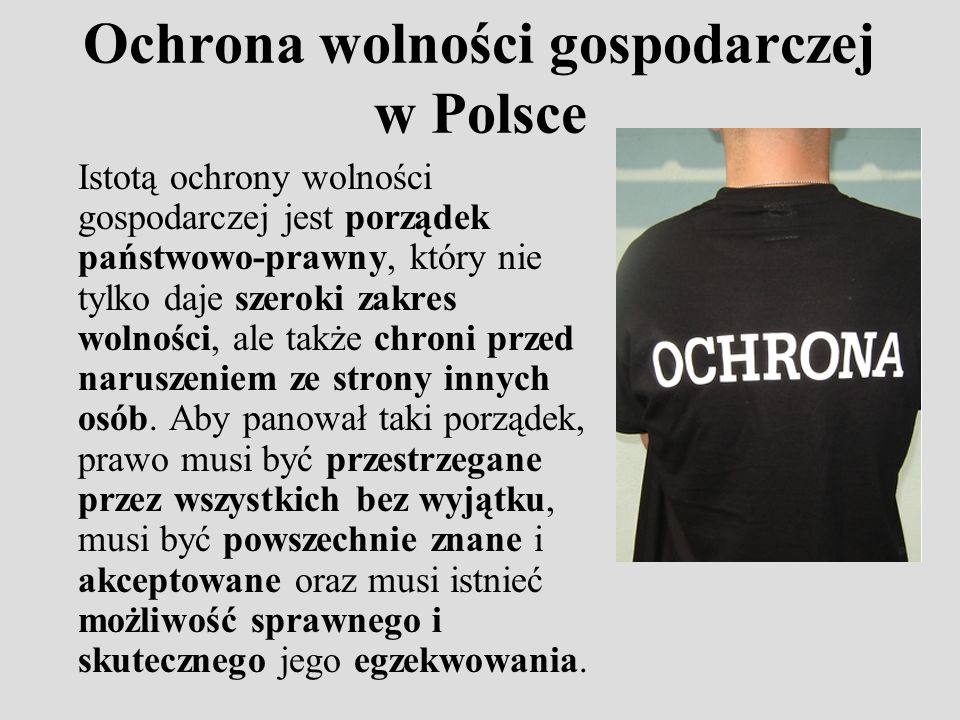 Ochrona wolności gospodarczej w Polsce