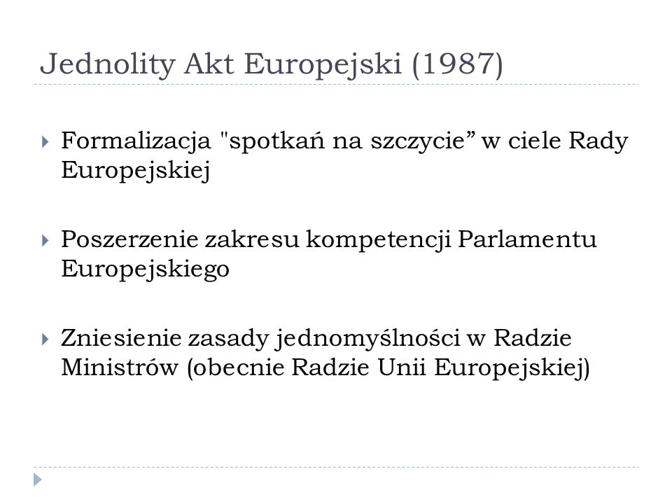 Jednolity Akt Europejski (1987)