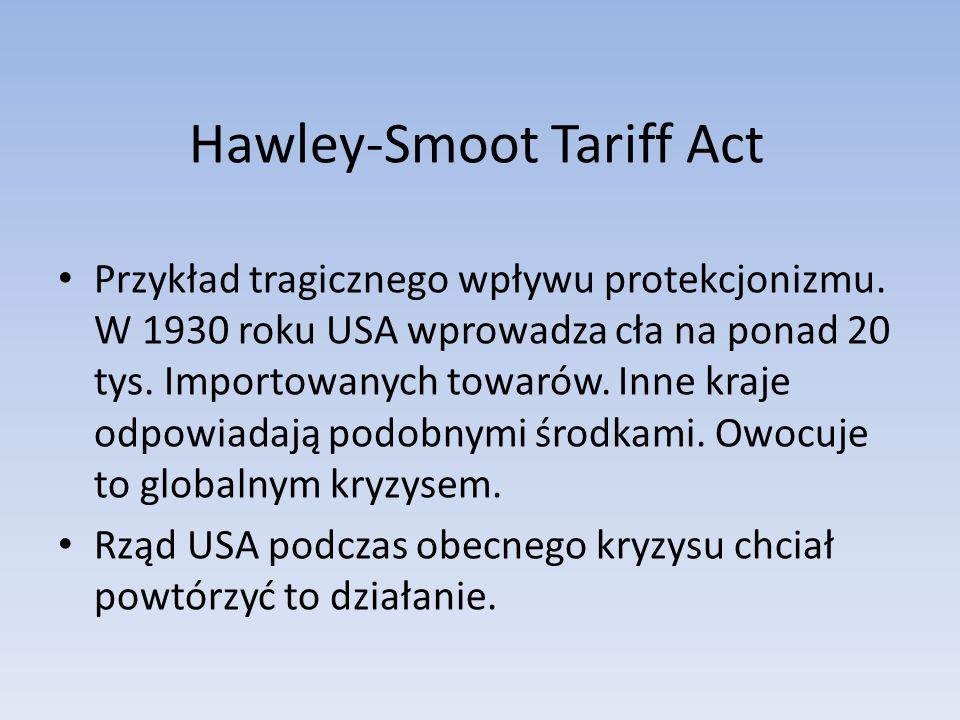 Hawley-Smoot Tariff Act