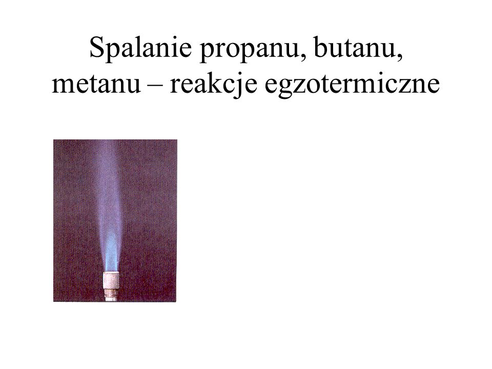 Spalanie propanu, butanu, metanu – reakcje egzotermiczne