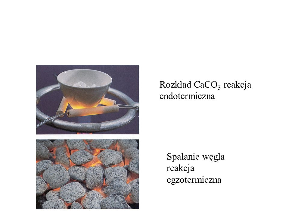Rozkład CaCO3 reakcja endotermiczna