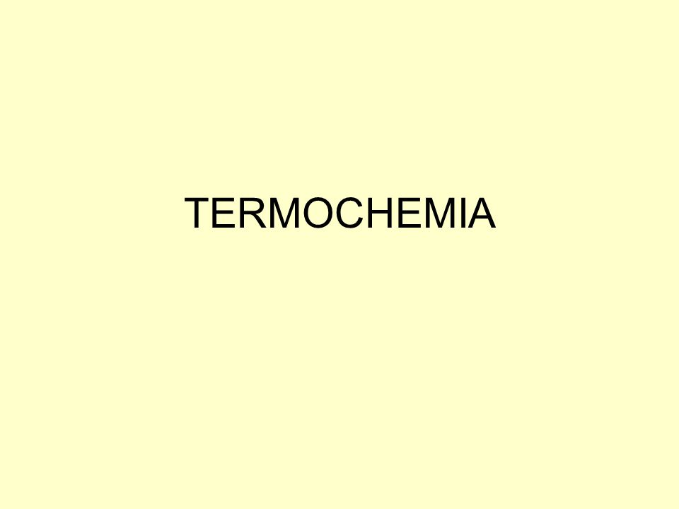 TERMOCHEMIA