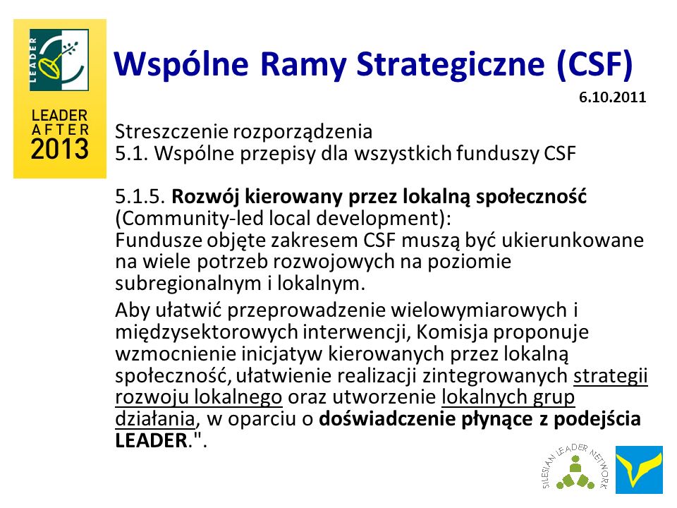 Wspólne Ramy Strategiczne (CSF)