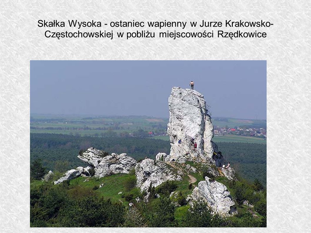 Skałka Wysoka - ostaniec wapienny w Jurze Krakowsko-Częstochowskiej w pobliżu miejscowości Rzędkowice
