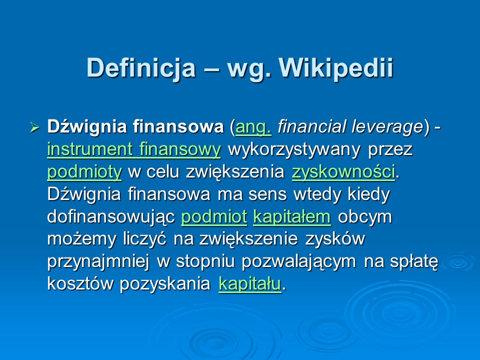 Definicja – wg. Wikipedii