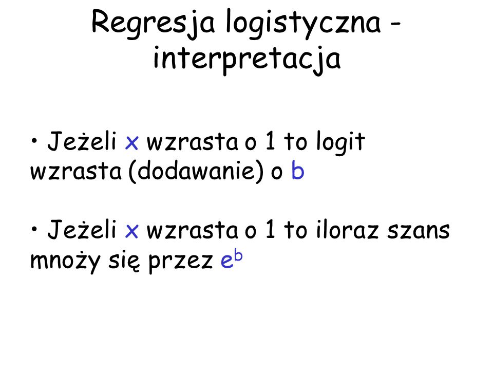 Regresja logistyczna - interpretacja