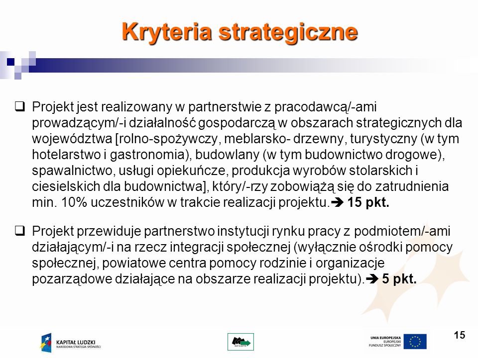 Kryteria strategiczne