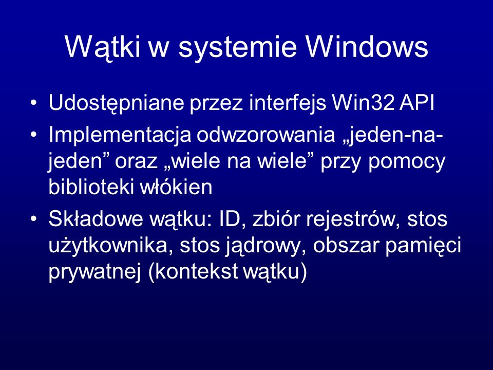 Wątki w systemie Windows