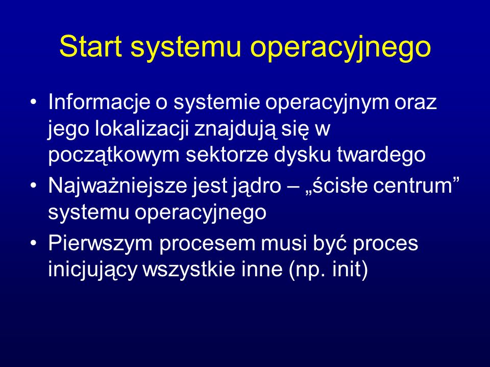 Start systemu operacyjnego